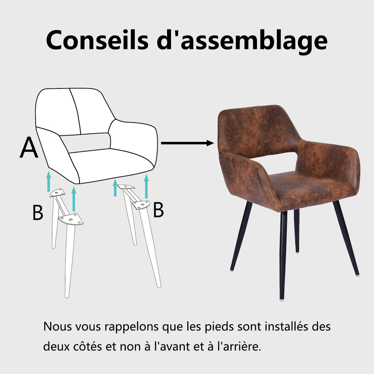 Round Table Table Table Table Timber Ø80 cm with 4 black velvet chairs, modern and comfortable style