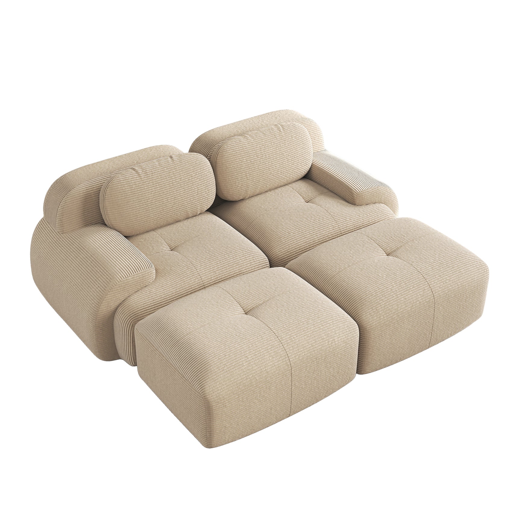 2-Sitzer-Schlafsofa aus dunkelgrauem Stoff mit Seitentaschen, modernes Schlafsofa