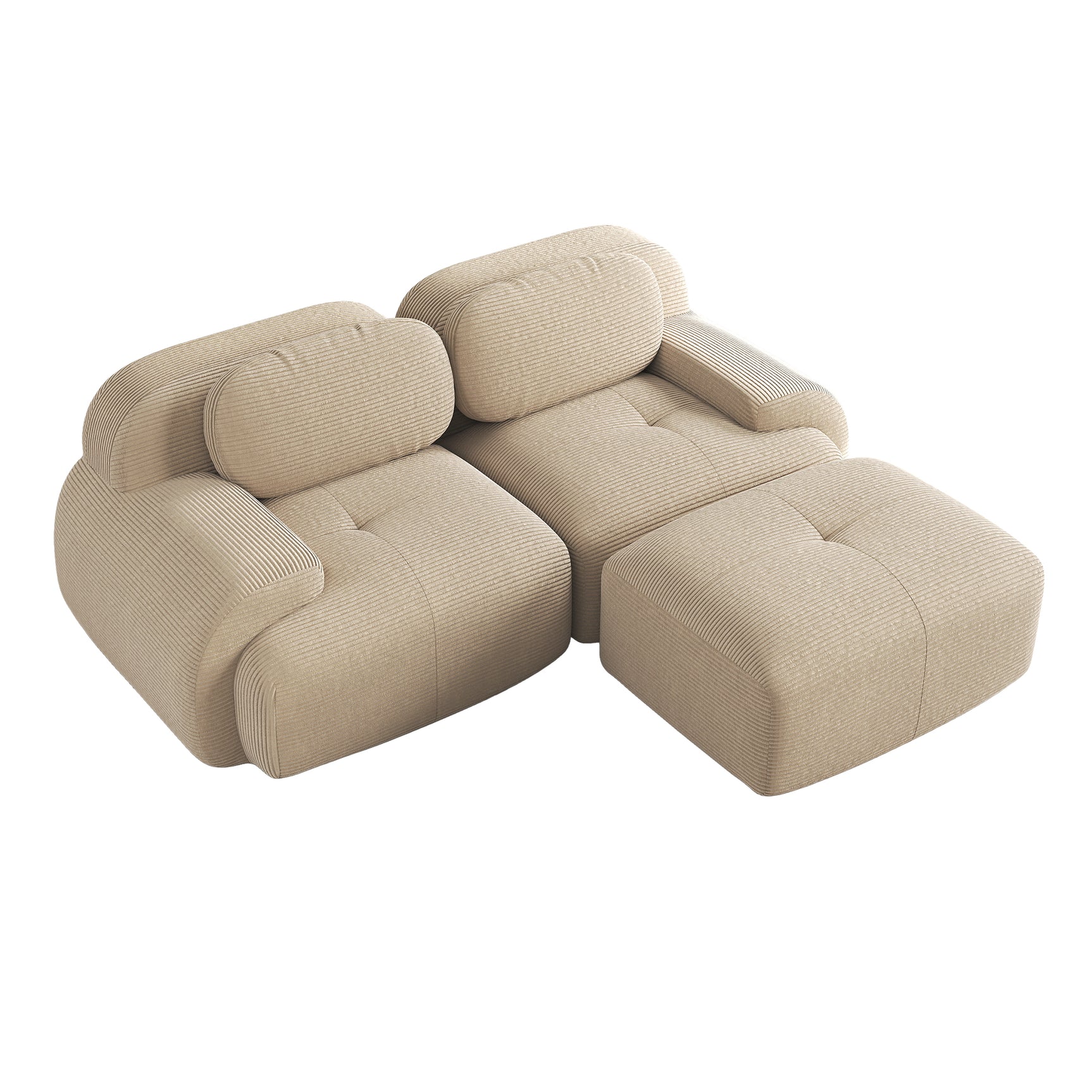 2-Sitzer-Schlafsofa aus dunkelgrauem Stoff mit Seitentaschen, modernes Schlafsofa