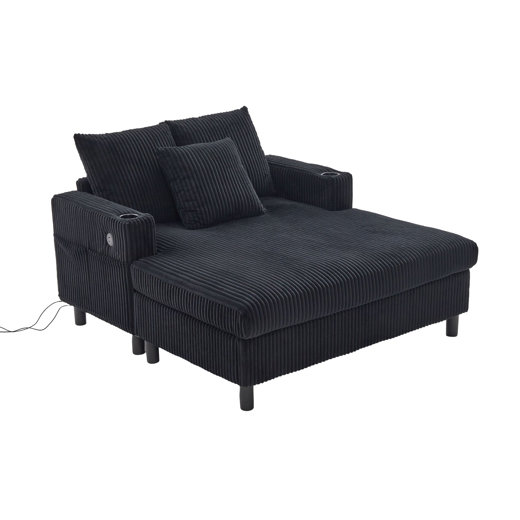 2-Sitzer-Sofa aus beigem Stoff im skandinavischen Stil – AHBARM
