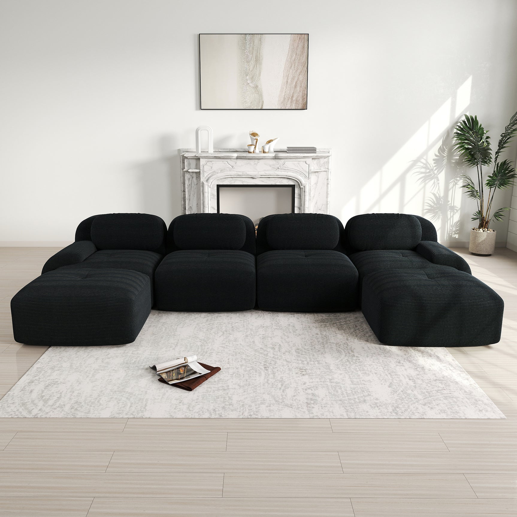 2-Sitzer-Schlafsofa aus dunkelgrauem Stoff mit Seitentaschen, modernes Schlafsofa