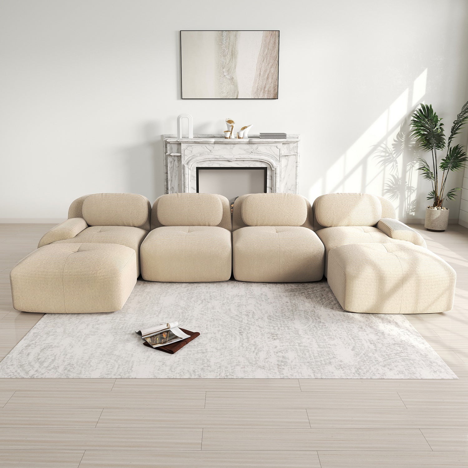 2-seater sofa bed in dark gray fabric with side pockets, modern convertible sofa