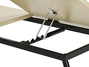 Bedy/Bedy Tisch PC falten in Holz und schwarzem Metall - Oma