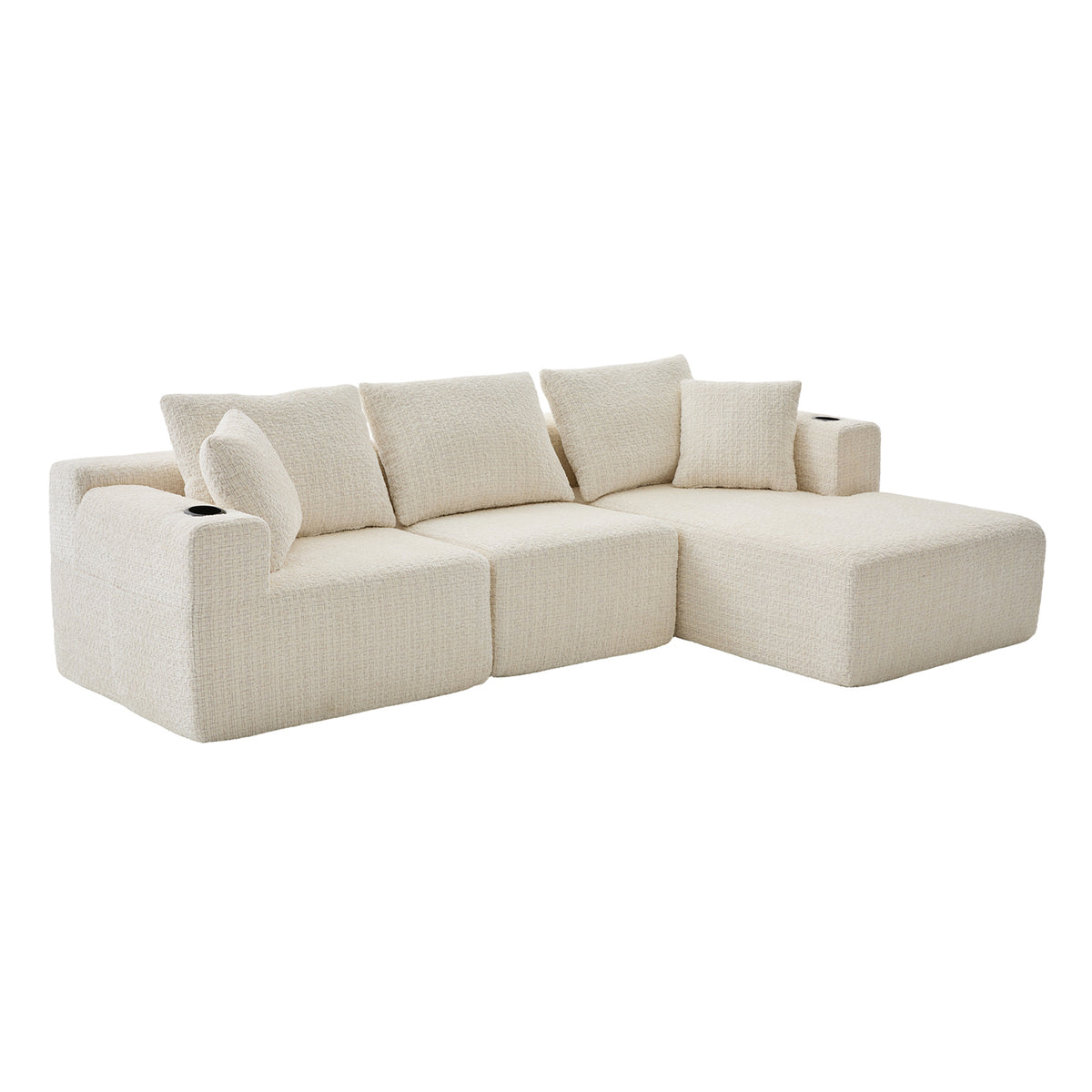 2-Sitzer-Schlafsofa aus dunkelgrauem Stoff mit Seitentaschen, modernes Schlafsofa