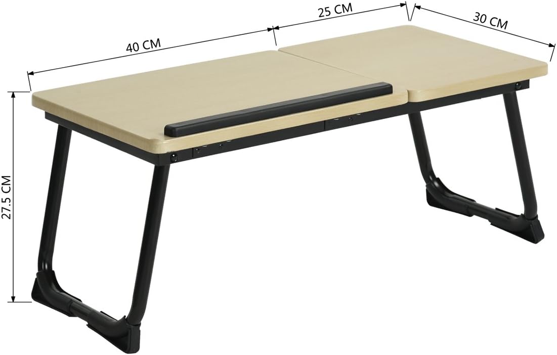 Bedy/Bedy Tisch PC falten in Holz und schwarzem Metall - Oma