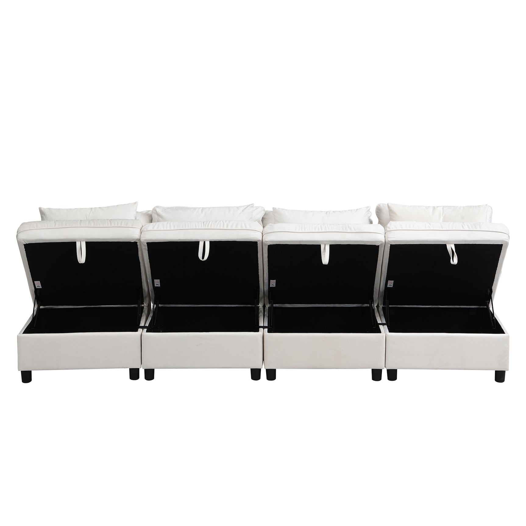 2-Sitzer-Sofa aus beigem Stoff im skandinavischen Stil – AHBARM