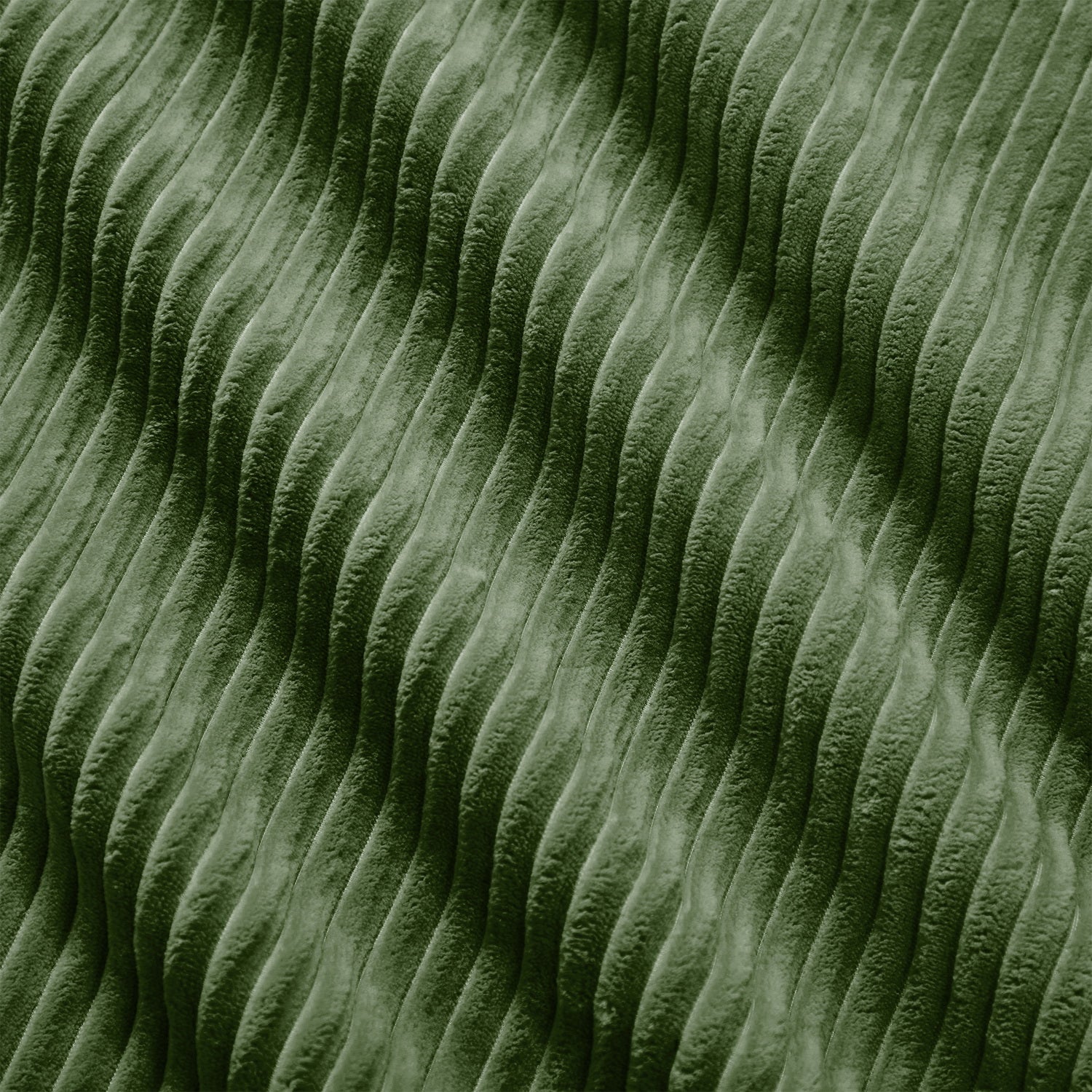 Ensemble de canapés avec accoudoirs incurvés et base antidérapante en tissu velours côtelé doux pour le salon, vert, siège 2 + tabouret 1