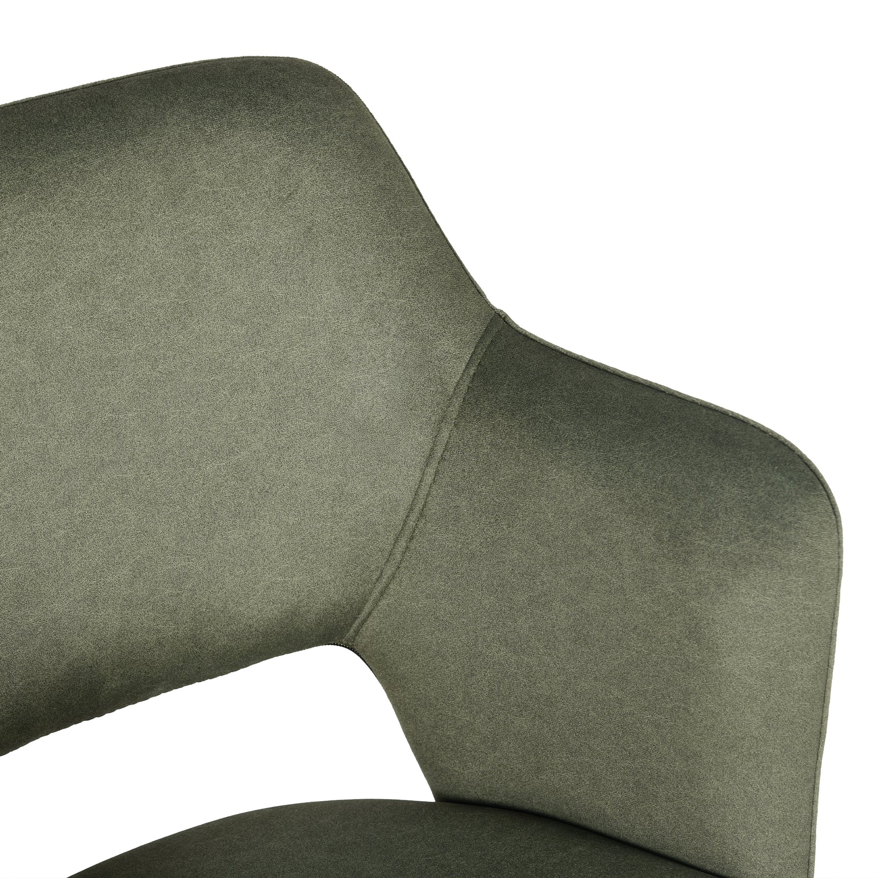 Lot de 2 chaises de salle à manger scandinaves avec accoudoirs en tissu résistant aux animaux et assise rembourrée, vert - AKANJI CC