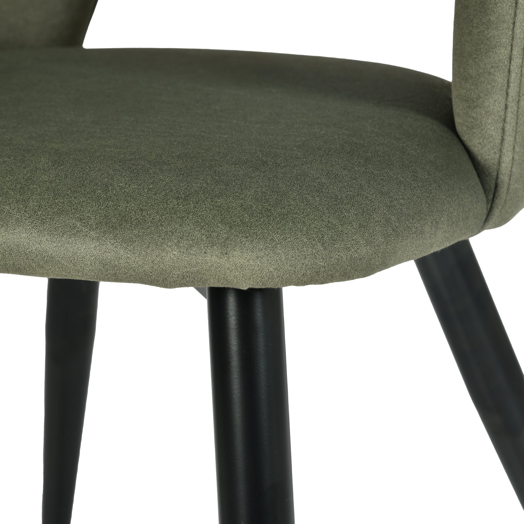 Lot de 2 chaises de salle à manger scandinaves avec accoudoirs en tissu résistant aux animaux et assise rembourrée, vert - AKANJI CC