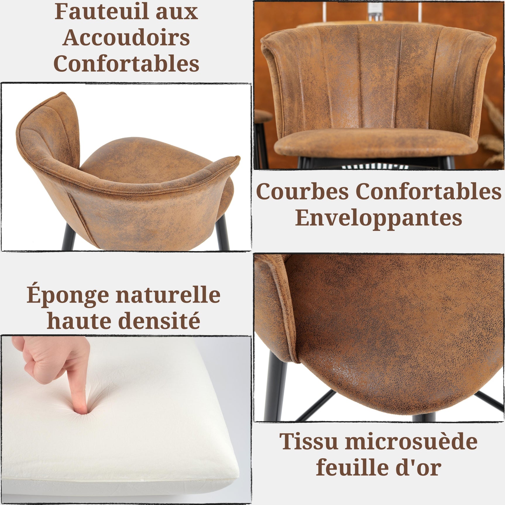 Set of 6 industrial bar stools with armrests and Sweden file - Dononic Bar