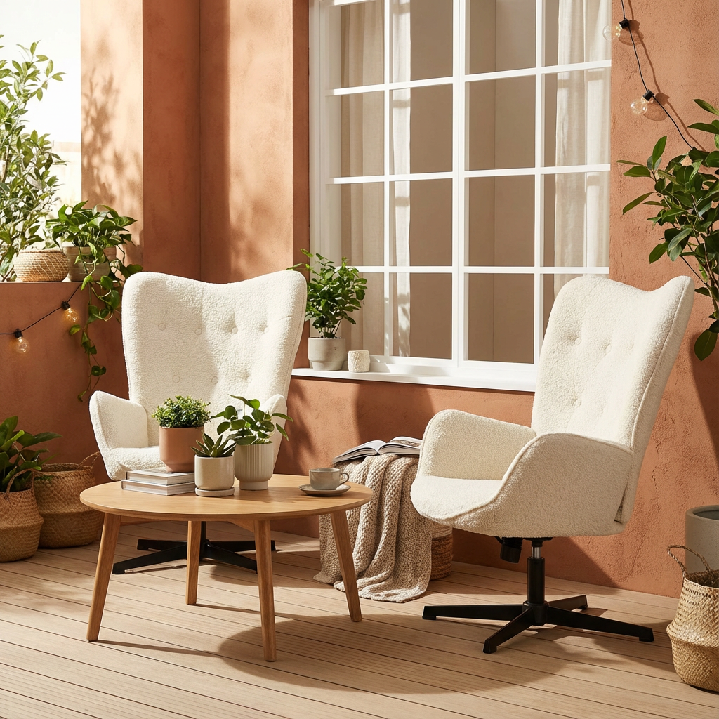 Einstellbare ergonomische Büro -Sessel mit Stoff Armlehnen weiße Schleife - Thomasina