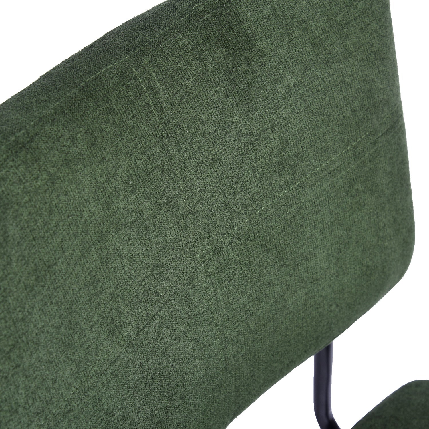 Lot de 2 tabourets de bar industriels avec dossier en tissu vert - INDEPENDENCE BAR