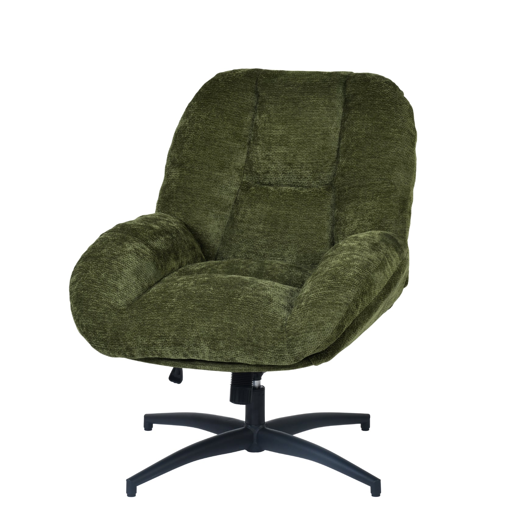 Einstellbare ergonomische Büro -Sessel mit Stoff Armlehnen weiße Schleife - Thomasina