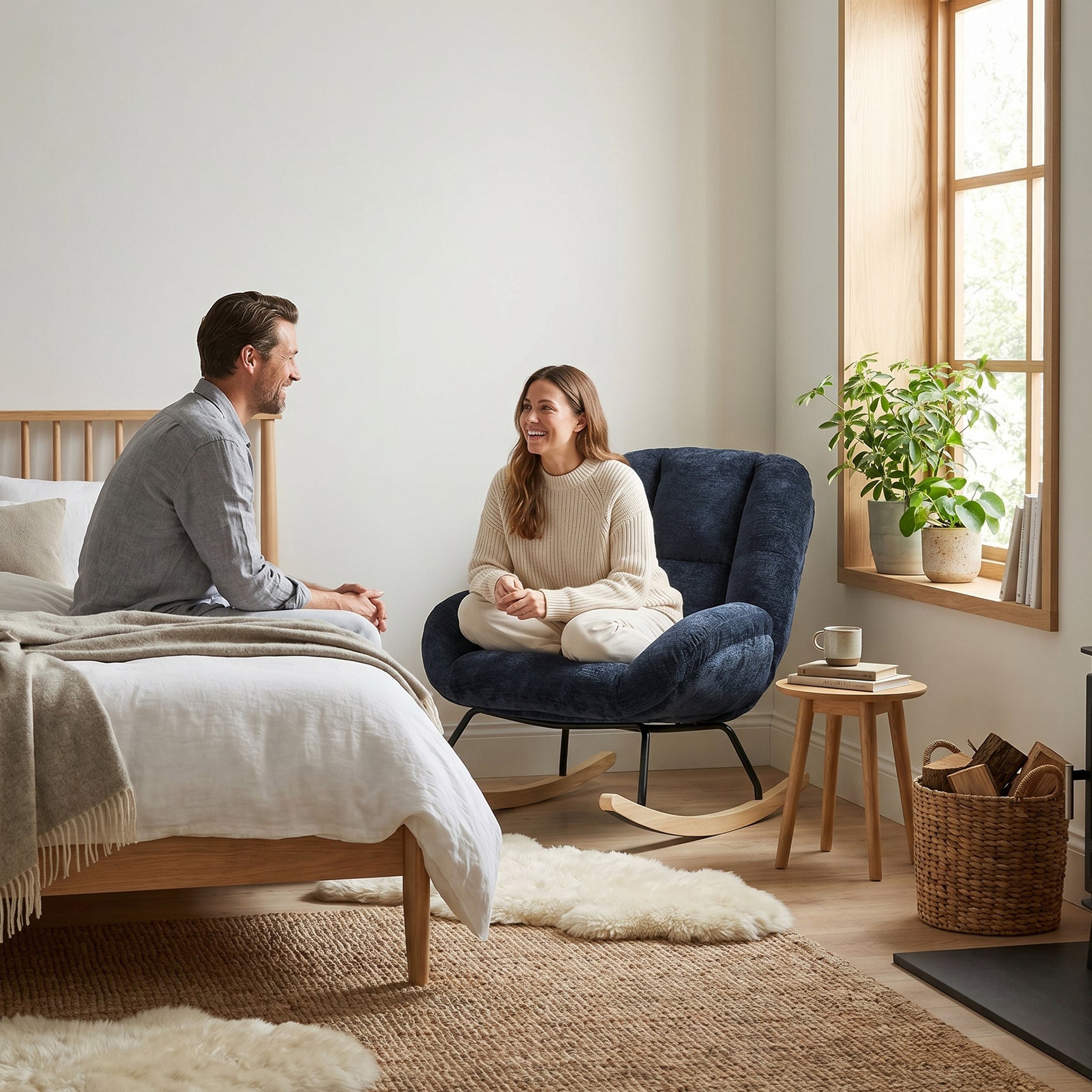 Einstellbare ergonomische Büro -Sessel mit Stoff Armlehnen weiße Schleife - Thomasina