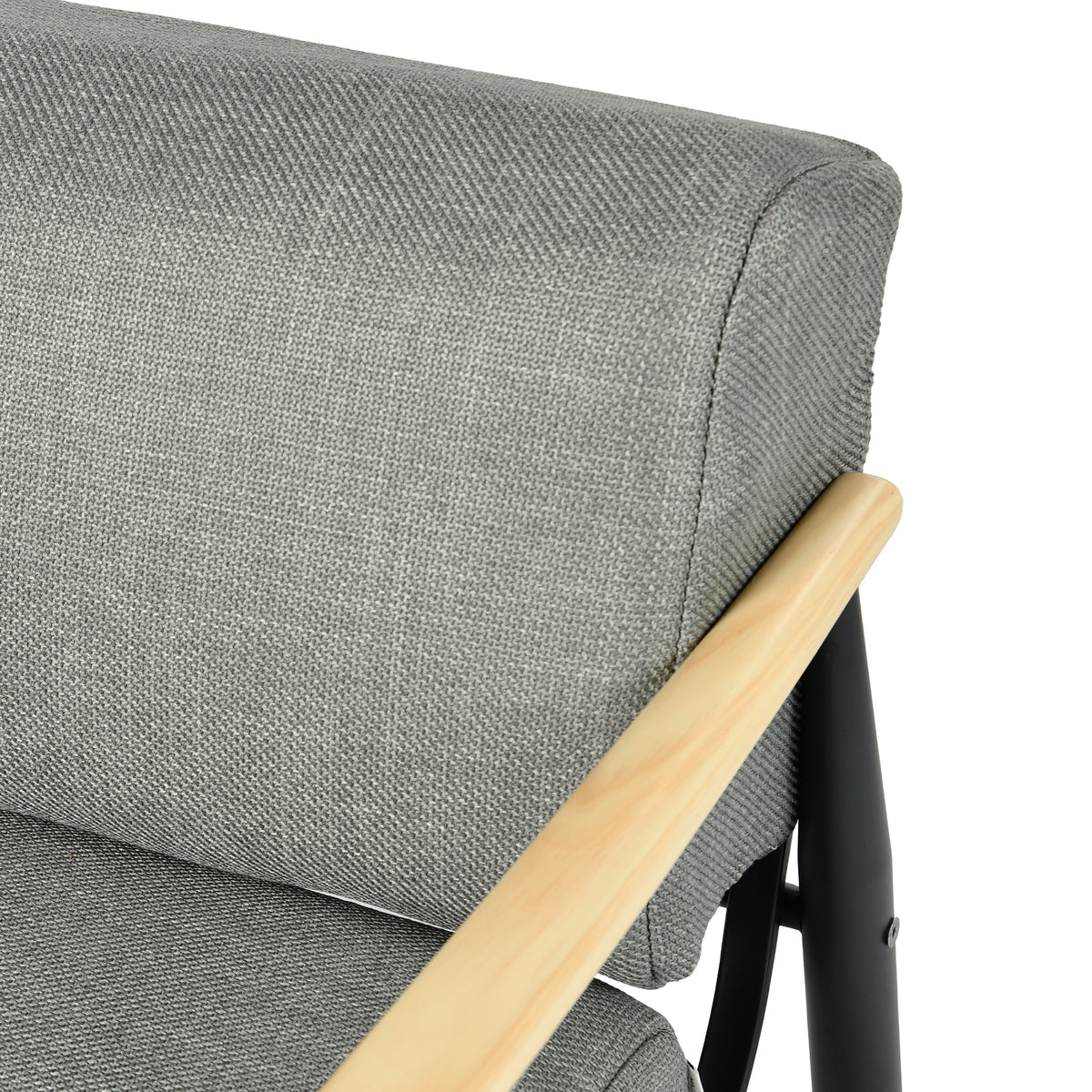 Fauteuil en tissu gris - MOLICA