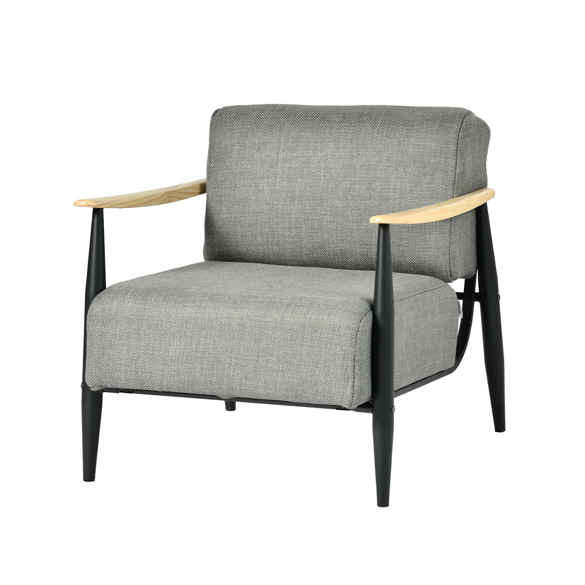 Fauteuil en tissu gris - MOLICA