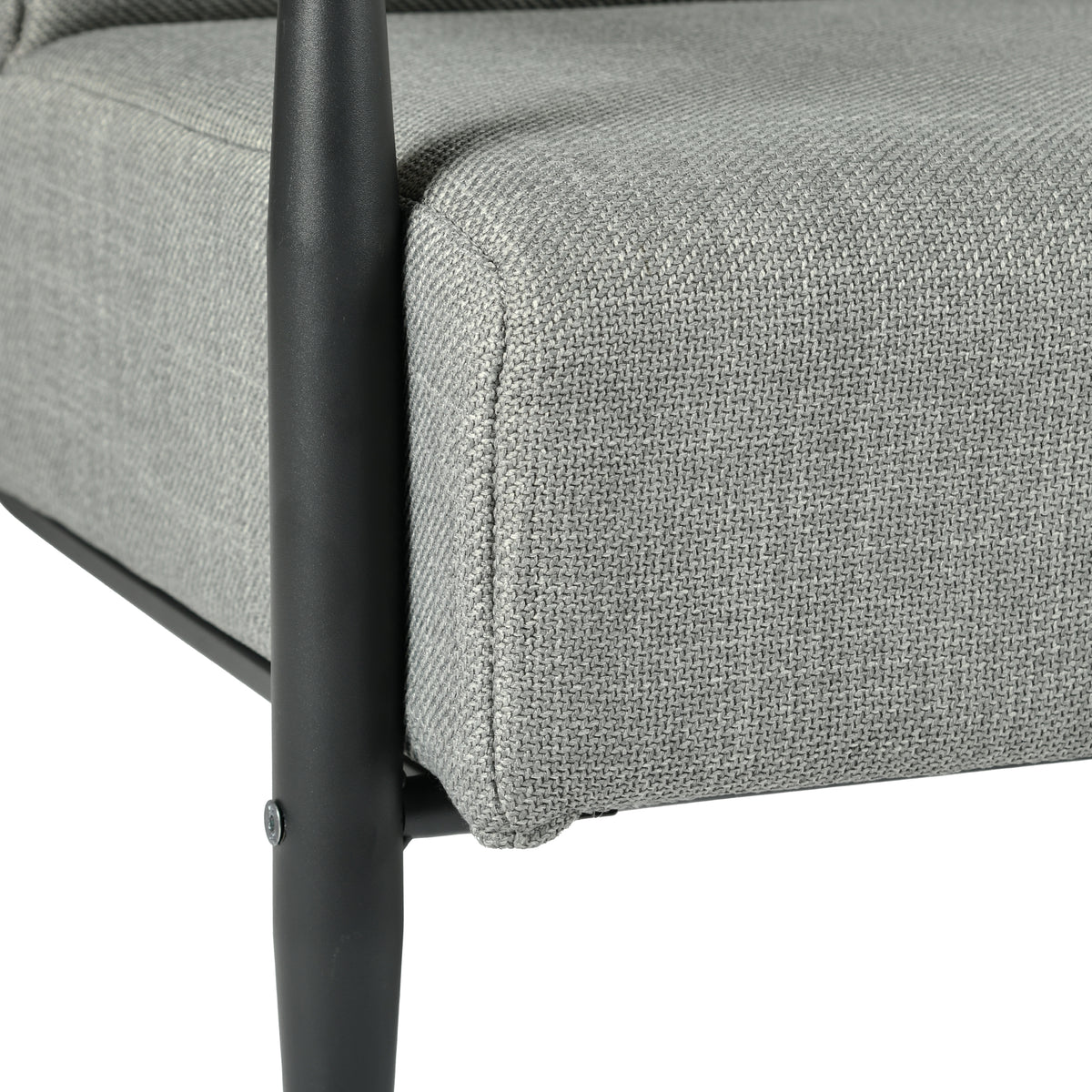 Fauteuil en tissu gris - MOLICA