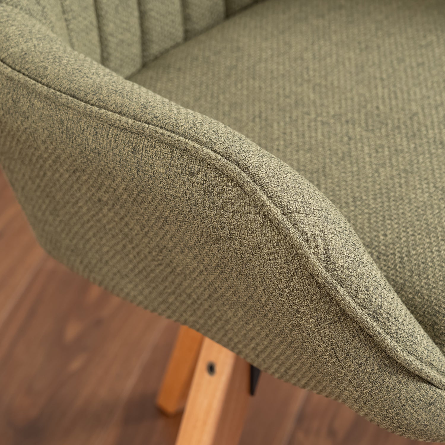 Lot de 6 chaises de salle à manger confortables en tissu vert pivotantes 360° - CARSON FABRIC GREEN 6PCS