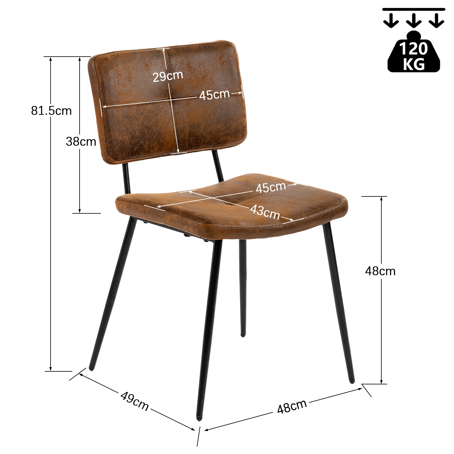 Runder Tisch in Walnussoptik Ø80 cm mit 4 schwarzen Samtstühlen, moderner und komfortabler Stil