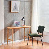 Set of 2 industrial dining room chairs in green fabric - KAROMI