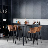 Set of 6 industrial bar stools with armrests and Sweden file - Dononic Bar