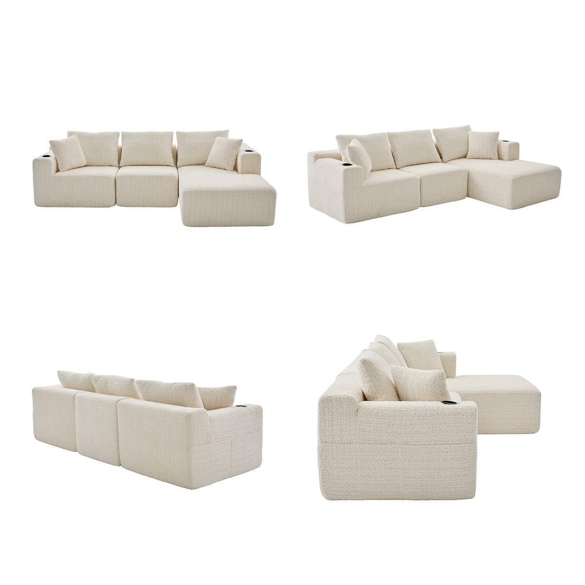 2-Sitzer-Schlafsofa aus dunkelgrauem Stoff mit Seitentaschen, modernes Schlafsofa