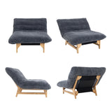 Lounge armchair with armrests in beige corduroy - DOMCO