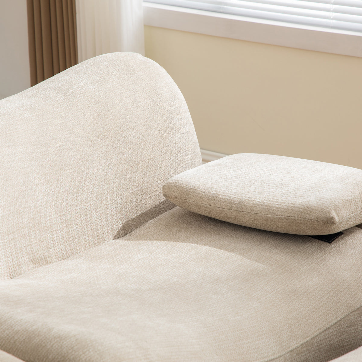 Canapé modulaire chenille kaki clair 2 places
