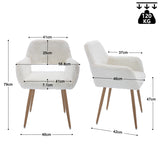 Scandinavian dining chair with black fabric armrests - CROMWELL BLACK Ⅰ
