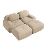 2-Sitzer-Schlafsofa aus dunkelgrauem Stoff mit Seitentaschen, modernes Schlafsofa