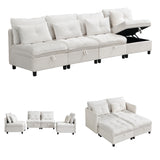 2-Sitzer-Sofa aus beigem Stoff im skandinavischen Stil – AHBARM