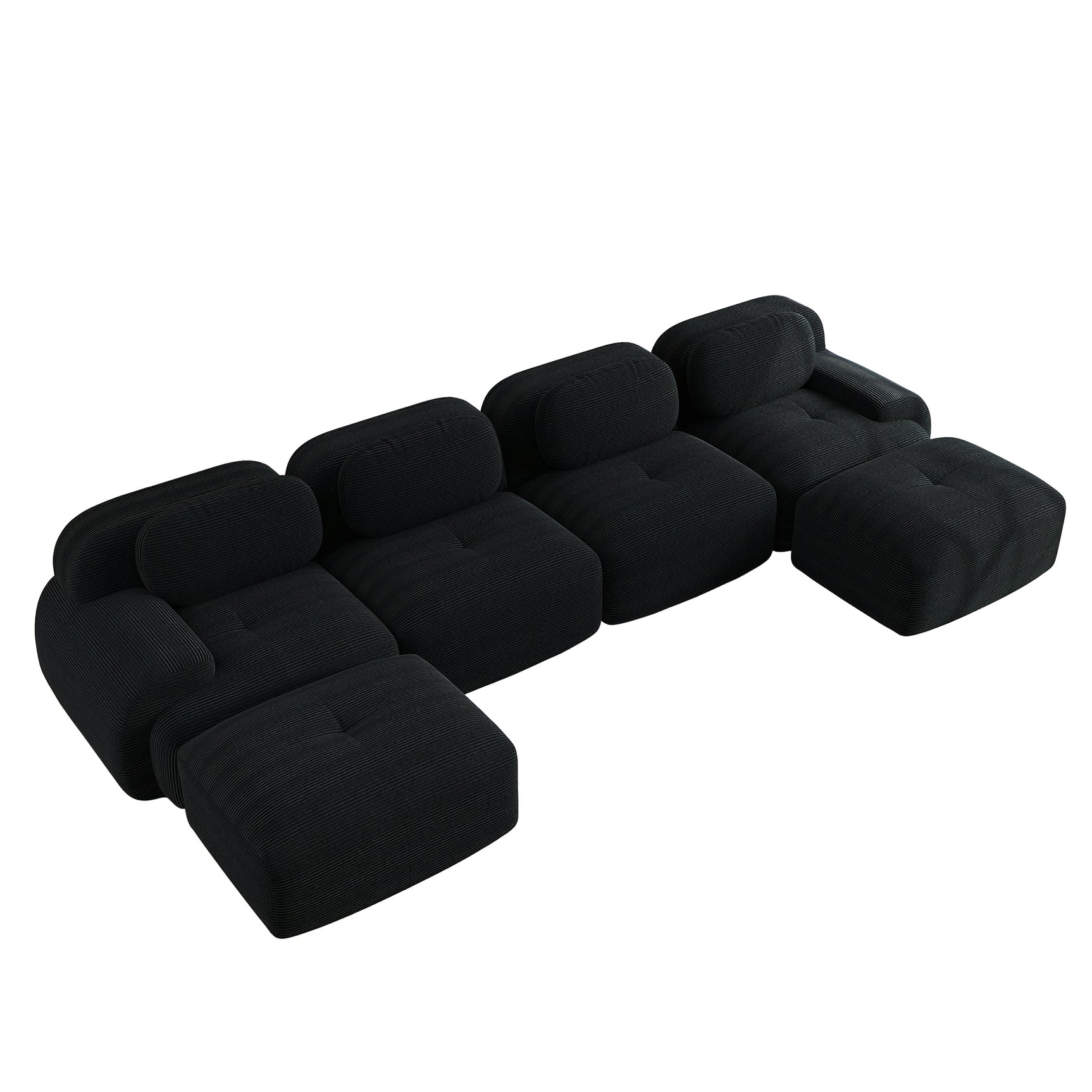 2-Sitzer-Schlafsofa aus dunkelgrauem Stoff mit Seitentaschen, modernes Schlafsofa