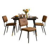 Round Table Table Table Table Timber Ø80 cm with 4 black velvet chairs, modern and comfortable style