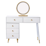 Ensemble coiffeuse élégante avec miroir HD rétroéclairé par LED, meuble latéral réglable et tiroir coulissant, 100 x 40 x 78 cm