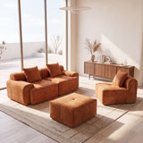 2-Sitzer-Schlafsofa aus dunkelgrauem Stoff mit Seitentaschen, modernes Schlafsofa