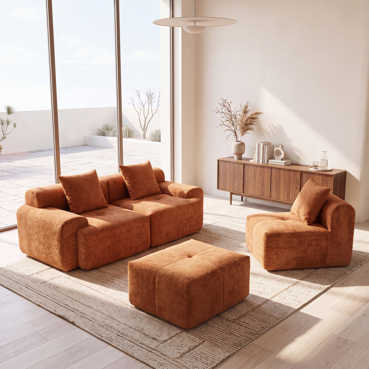 2-Sitzer-Schlafsofa aus dunkelgrauem Stoff mit Seitentaschen, modernes Schlafsofa