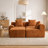 2-Sitzer-Schlafsofa aus dunkelgrauem Stoff mit Seitentaschen, modernes Schlafsofa