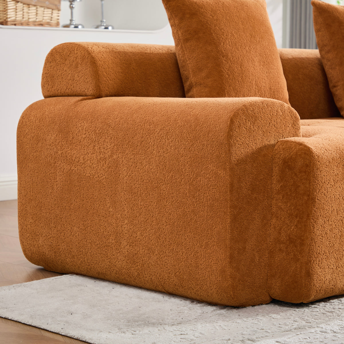 2-Sitzer-Schlafsofa aus dunkelgrauem Stoff mit Seitentaschen, modernes Schlafsofa