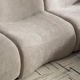 Canapé modulaire chenille gris 2 places