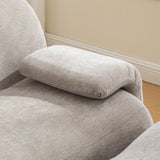 Canapé modulaire chenille gris 2 places