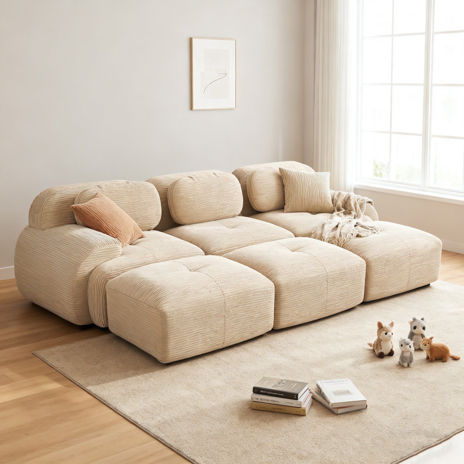 2-Sitzer-Schlafsofa aus dunkelgrauem Stoff mit Seitentaschen, modernes Schlafsofa
