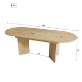 Table à manger extensible aspect chêne 160-200 cm à angles arrondis