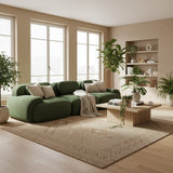 2-seater sofa bed in dark gray fabric with side pockets, modern convertible sofa