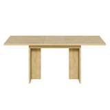 Table à manger extensible aspect chêne 140-180 cm style minimaliste moderne