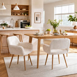 Scandinavian dining chair with black fabric armrests - CROMWELL BLACK Ⅰ