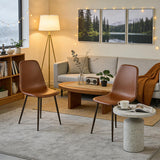 Set of 4 industrial dining chairs in suede - Charlton