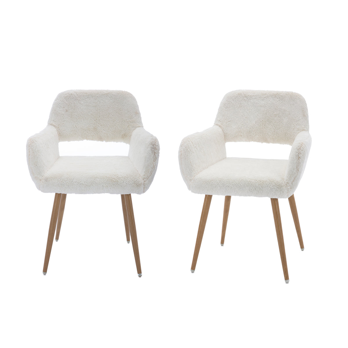 Scandinavian dining chair with black fabric armrests - CROMWELL BLACK Ⅰ