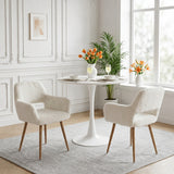 Scandinavian dining chair with black fabric armrests - CROMWELL BLACK Ⅰ