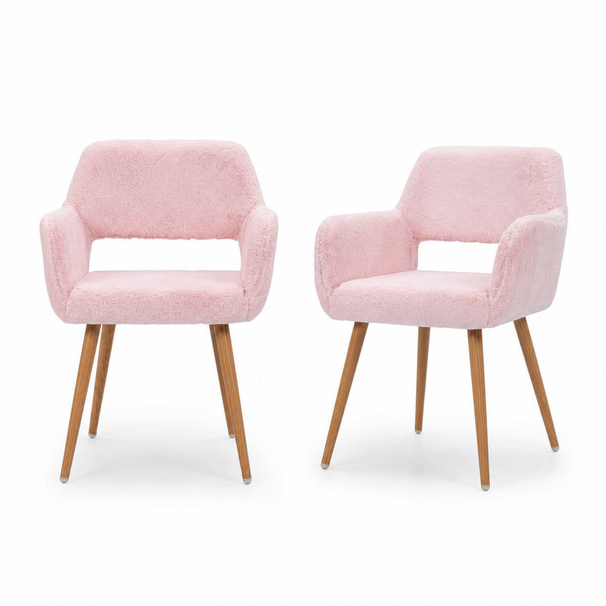 Scandinavian dining chair with black fabric armrests - CROMWELL BLACK Ⅰ