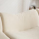 Canapé modulaire chenille beige 2 places